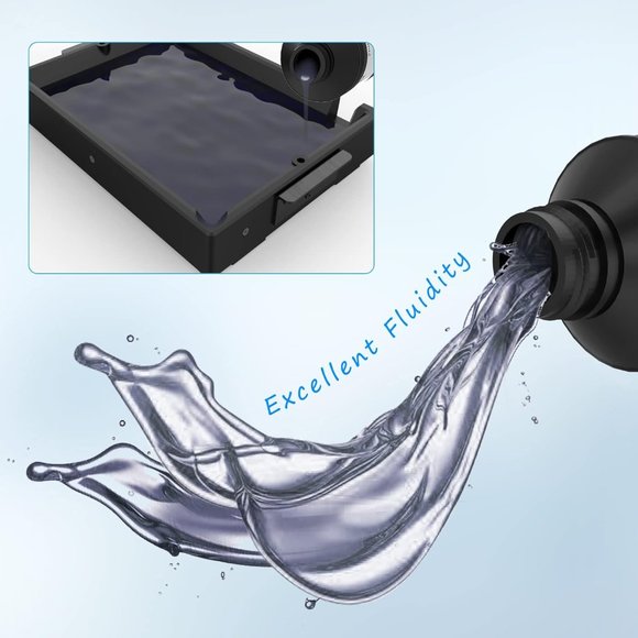 BIQU Water Washable Resin, 405nm Rapid UV Curing Standard Photopolymer Smoky Blk - Picture 2 of 7